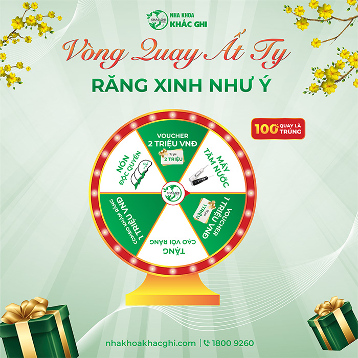 Tham gia Vòng Quay May Mắn Tết 2025 – Nhận Ngay Quà Tặng Giá Trị Cùng Nha Khoa Khắc Ghi 1 vong quay may man 2025 1