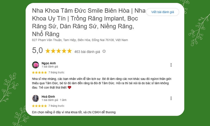 7 Tiêu Chí Vàng Chọn Nha Khoa Uy Tín Tại Biên Hòa Đồng Nai 27 Nhiều bạn trẻ hài lòng với trải nghiệm tại nha khoa Tâm Đức Smile - Ảnh: Google Review