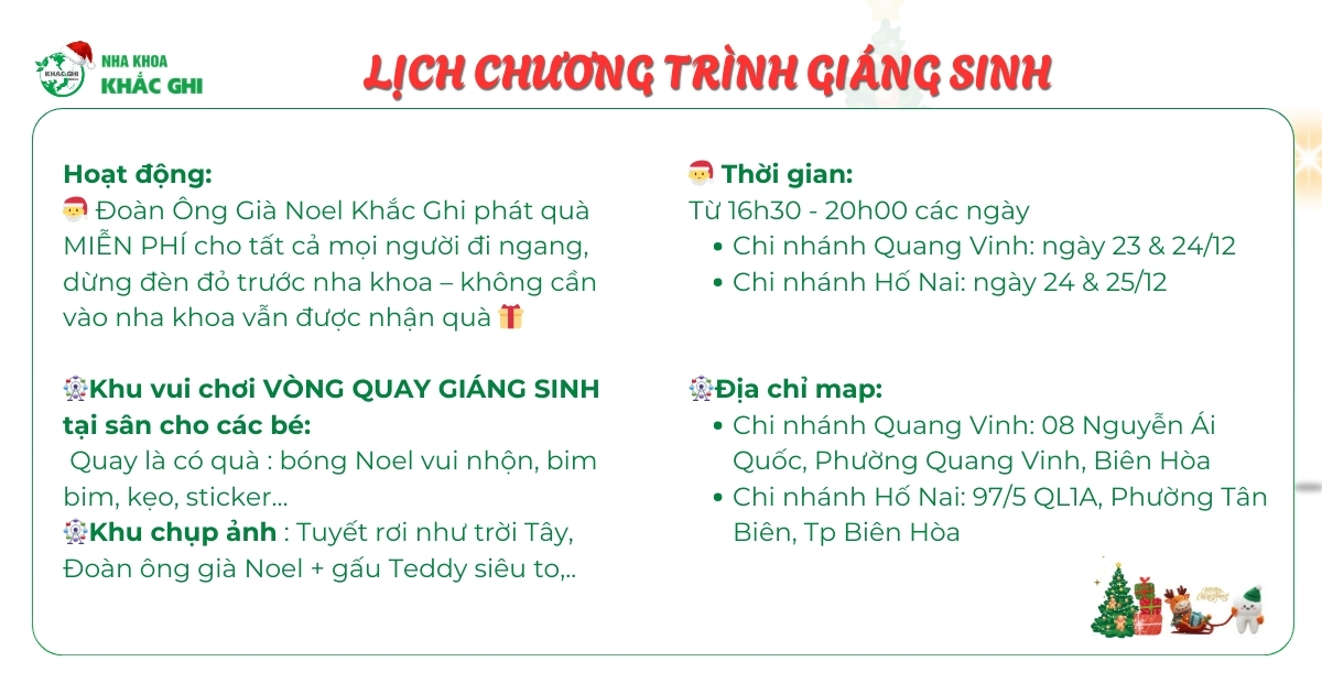 Chương trình Giáng Sinh tại Nha Khoa Khắc Ghi