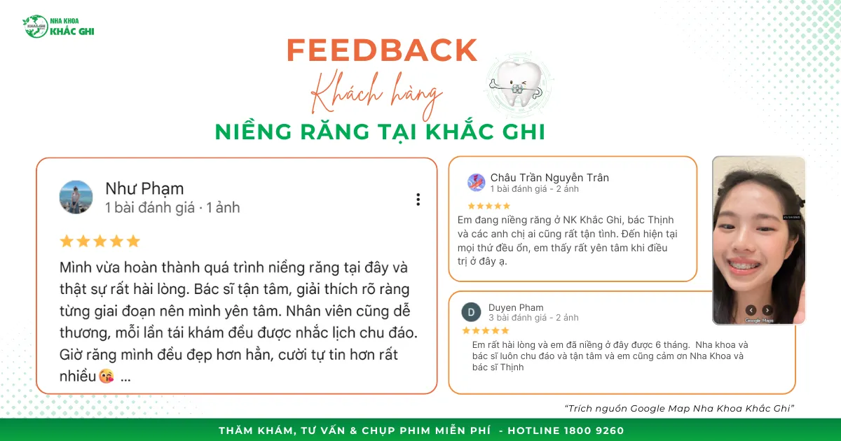 Review google map niềng răng tại Nha Khoa Khắc Ghi
