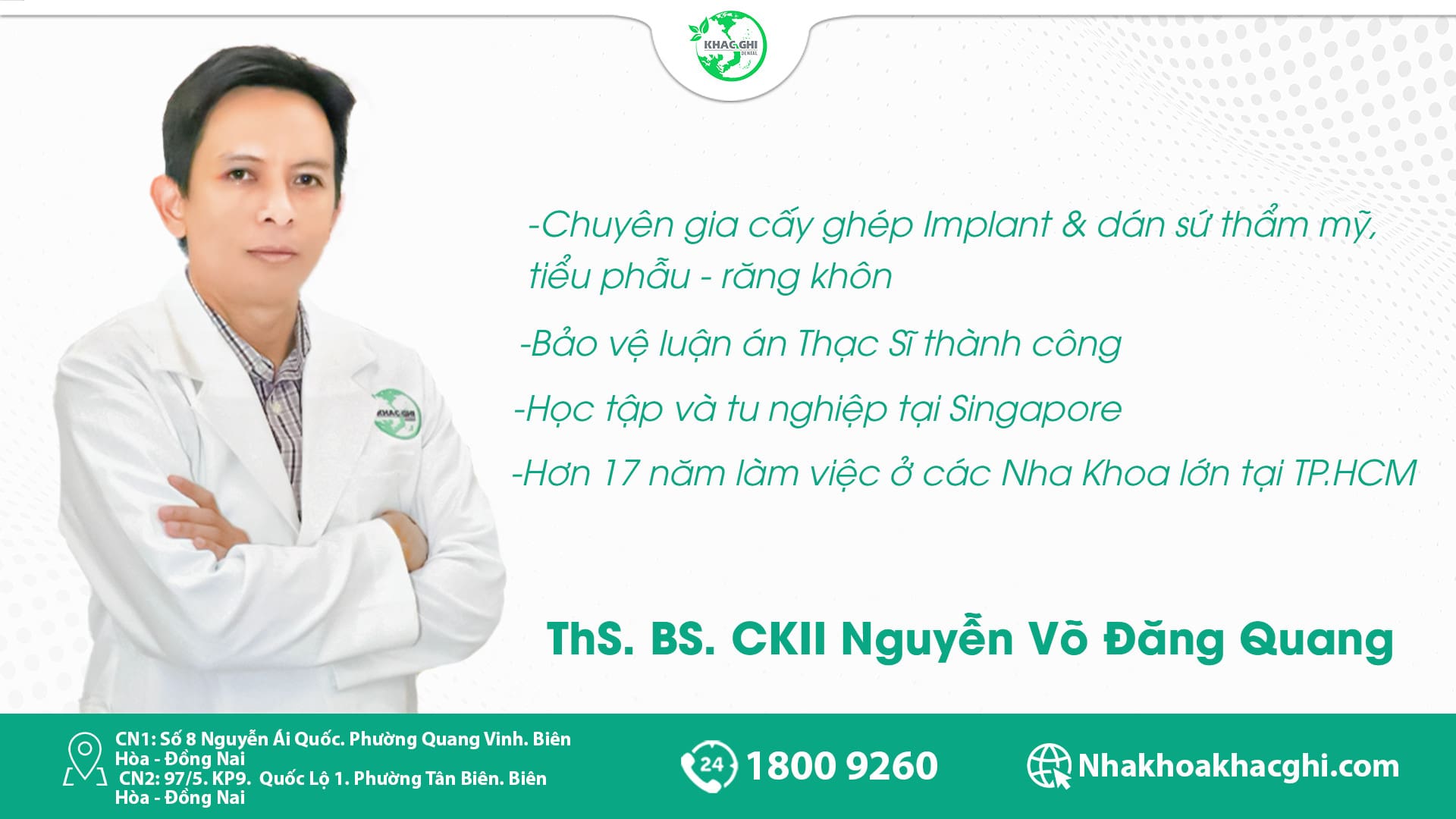 Bác sĩ chuyên phục hình sứ thẩm mỹ tại Khắc Ghi